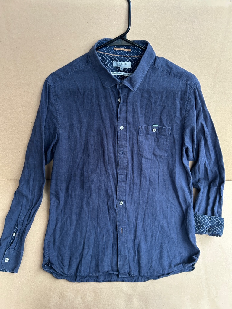 Ted Baker London Navy Casual Long-Sleeve Button-Down Shirt